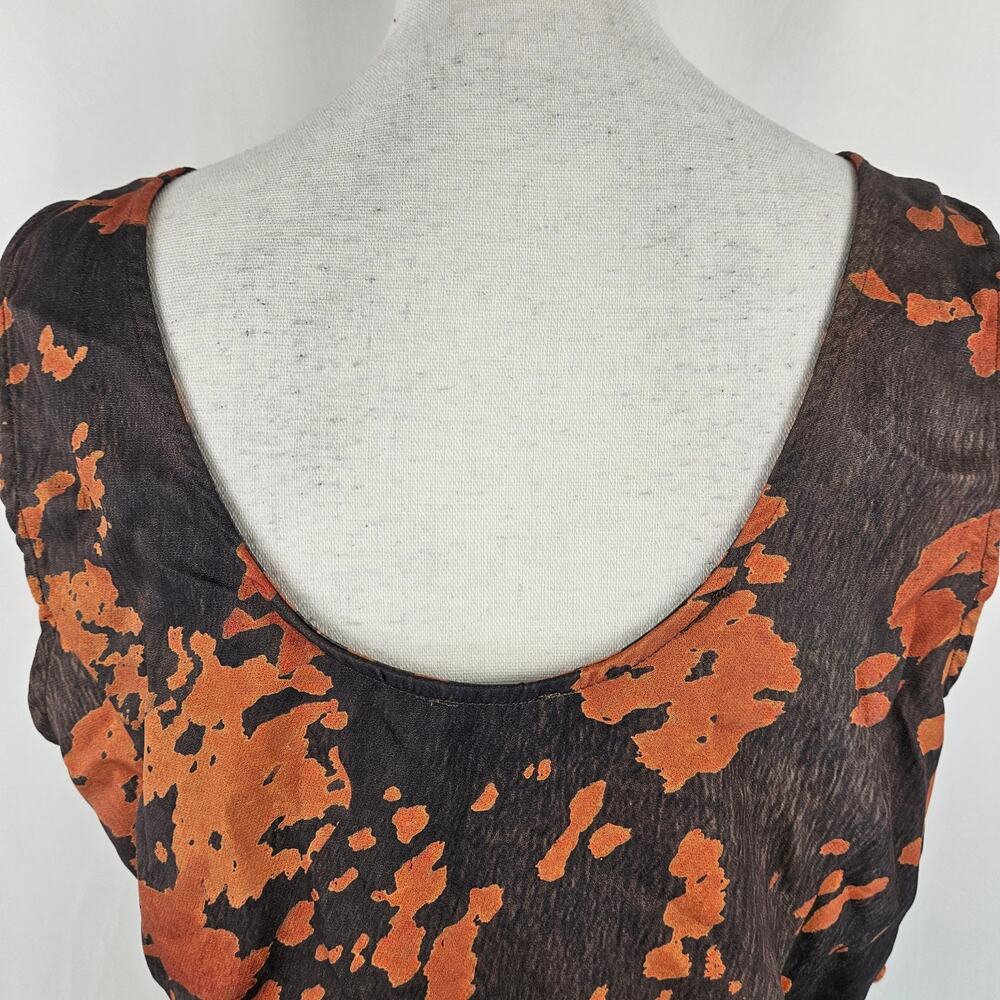 PrettyLittleThing Brown Black Cow Print Woven Scoop Neck Lace Up Cropped Top 12 - Picture 11 of 16